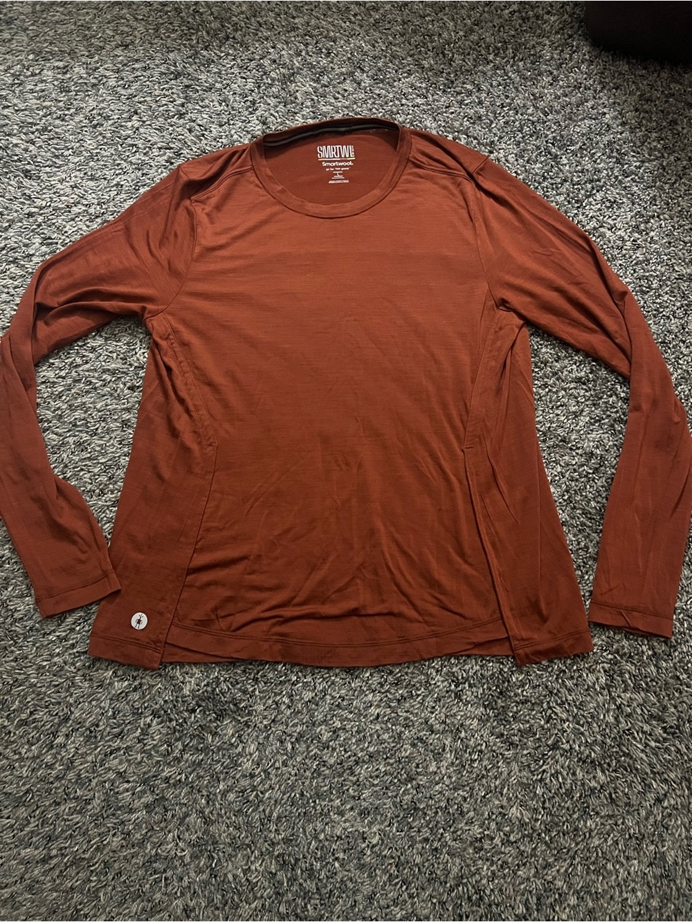 Smartwool Women's Rust Orange Long Sleeve Crew Top